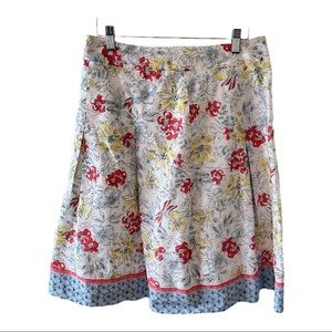 Talbots Woman’s Petites Floral Print With Dragonflies,White Swiss Dots